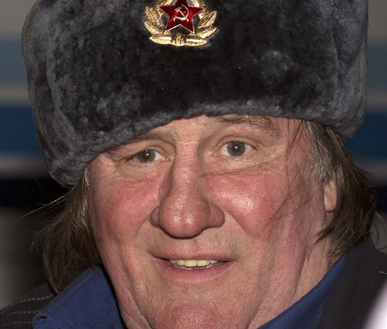 Gérard Depardieu na návtv eenska (Groznyj, 24. února 2013)