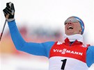 Ruský lya Nikita Krjukov se stává mistrem svta ve sprintu.