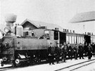 Parní vlak ve stanici Heidenreichstein nedaleko eské hranice v první dekád