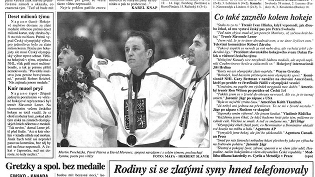 MF DNES bhem olympidy v Naganu (23. nora 1998)
