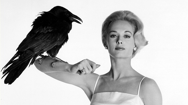 Tippi Hedrenová ve filmu Ptáci (1963)