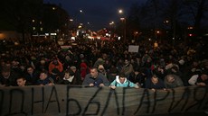 Protesty v centru Sofie (21. února 2013)