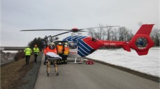 Dopravní nehoda na dálnici D1 u Ivanovic na Hané.