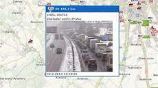 Od 184. kilometru dálnice D1 ve sm�ru na Prahu se tvo�ily kolony.