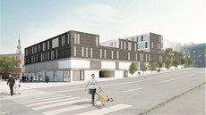 Komenského nám�stí. Student Martin B�lkovský navrhuje celý prostor p�ed