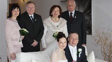 Václav Klaus mladší si vzal Lucii Hřebačkovou (23. února 2013).