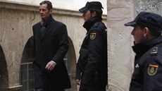 Ze panlského krále, Iaki Urdangarín, opoutí budovu soudu na Mallorce. 