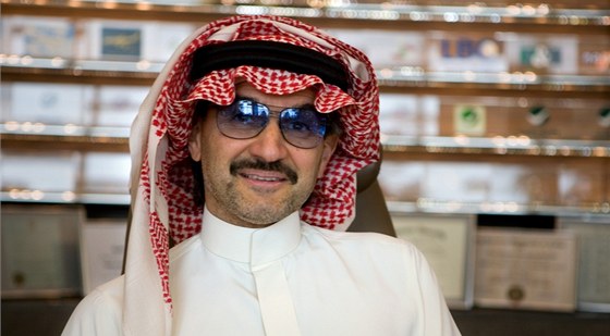 Saúdský princ Valíd bin Talál na archivním snímku