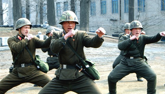 Cviení severokorejské armády (8. bezna 2013)