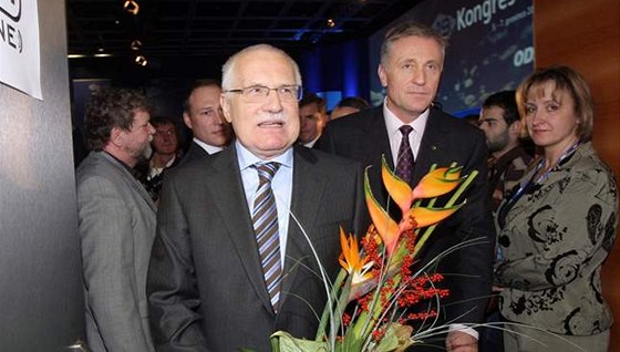 Václav Klaus po svém projevu na kongresu ODS (6. 12. 2008)