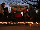 Tichá pieta za bulharského mladíka Plamena Goranova, který se upálil na protest