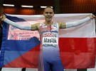 Pavel Maslák na halovém mistrovství Evropy suverénn ovládl finále tystovky.