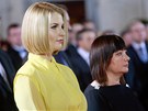 Dcera Kateina a manelka Ivana sledují prezidentskou inauguraci Miloe Zemana