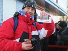 Petr Kyselo z Tachova stál ve front na lístky od ty hodin ráno.