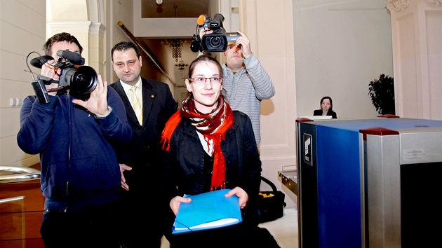Pracovnice Senátu Tereza Illková pinesla dnes na Ústavní soud první ústavní