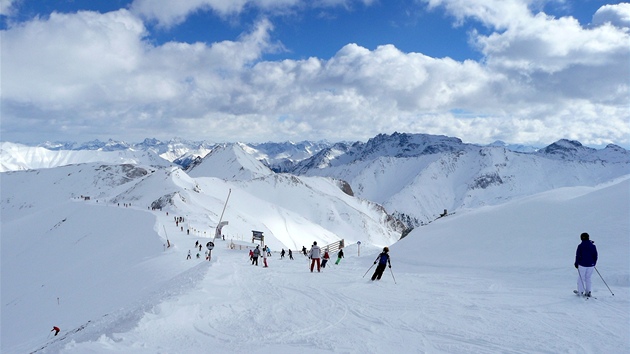 Spojovac trasa z hory Palinkopf ( 2 864 m) na hranici mezi Rakouskem a vcarskem do vcarskho Samnaunu