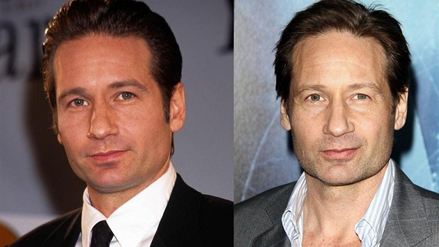 David Duchovny v roce 1997 a 2013