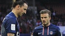 HV�ZDY PA�Í�E. Úto�ník Zlatan Ibrahimovic (vlevo) a zálo�ník David Beckham.