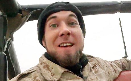 Bývalý americký voják Eric Harroun na zábru z videa adresovaného syrskému