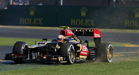 Romain Grosjean v tréninku Velké ceny Austrálie 2013.