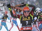 PO STELB. eská biatlonistka Gabriela Soukalová práv dostílela a pobí si