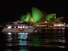 Do tradiní irské barvy se pevlékla i ikonická Opera v Sydney