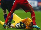 Lukasz Fabianski, branká Arsenalu, zasahuje v odvet osmifinále Ligy mistr
