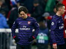Zklamaný Tomá Rosický z Arsenalu a spoluihrái po odvet osmifinále Ligy