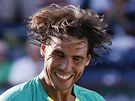 OPOJENÍ Z VÍTZSTVÍ. Rafael Nadal po vítzství na turnaji v Indian Wells