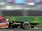 Romain Grosjean z Lotusu pi tréninku na VC Austrálie