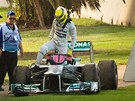 Nico Rosberg z Mercedesu v tréninku na VC Austrálie dojezdil.