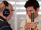 Mark Webber z Red Bullu ped tréninkem na VC Austrálie.