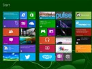Plocha nového rozhraní Windows 8.