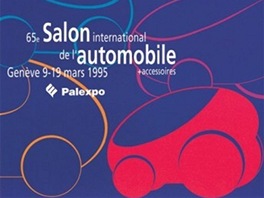 Plakát enevského autosalonu z roku 1995