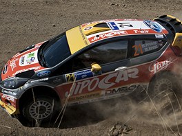 Martin Prokop a Michal Ernst na trati Mexick rallye.