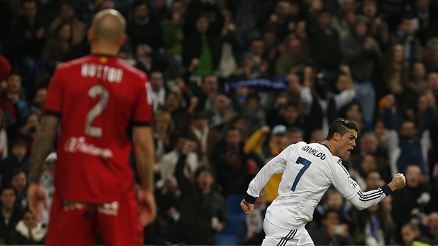 HVZDA SE RADUJE. Cristiano Ronaldo z Realu Madrid oslavuje svj gl v zpase s Mallorkou.