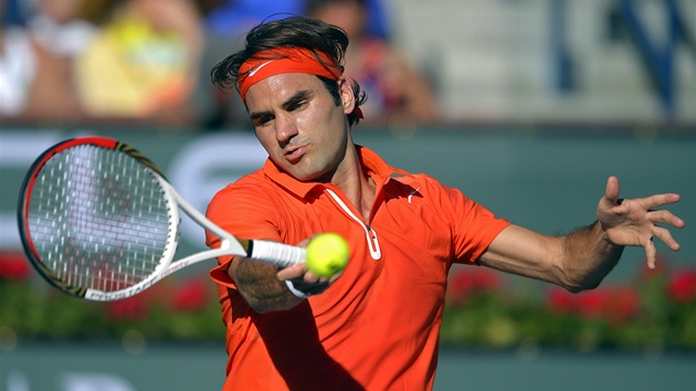 Roger Federer na turnaji v Indian Wells.