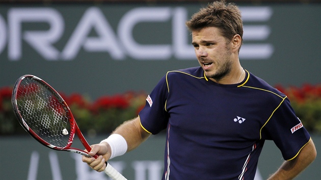 Stanislas Wawrinka na turnaji v Indian Wells