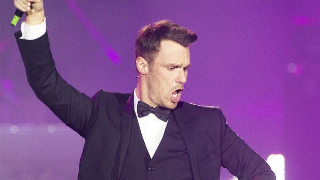Leoš Mareš předvedl na Andělech vlastní Gangnam Style (2013).