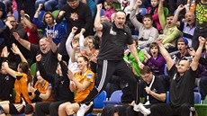 Mostecký trenér Duan Poloz v pohárovém utkání proti polskému Koszalinu.