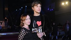 Vojtch Dyk a Tatiana Vilhelmová na pedávání hudebních cen Andl za rok 2012