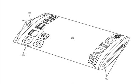 Patent Apple na pístroj s displejem kolem dokola