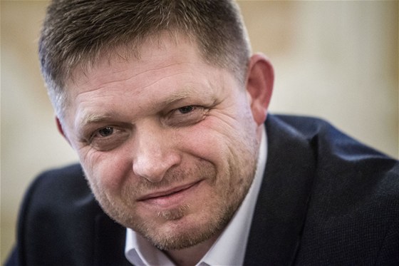 Robert Fico pi rozhovoru pro slovenský deník SME.