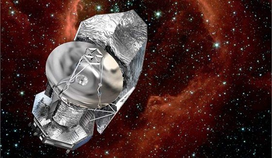 Vizualizace družice Herschel v kosmu