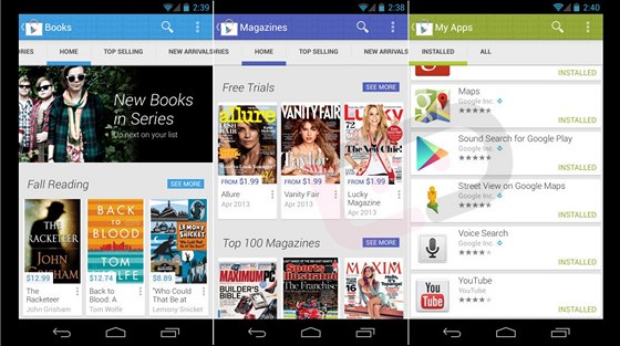 Google Play v novém kabátku