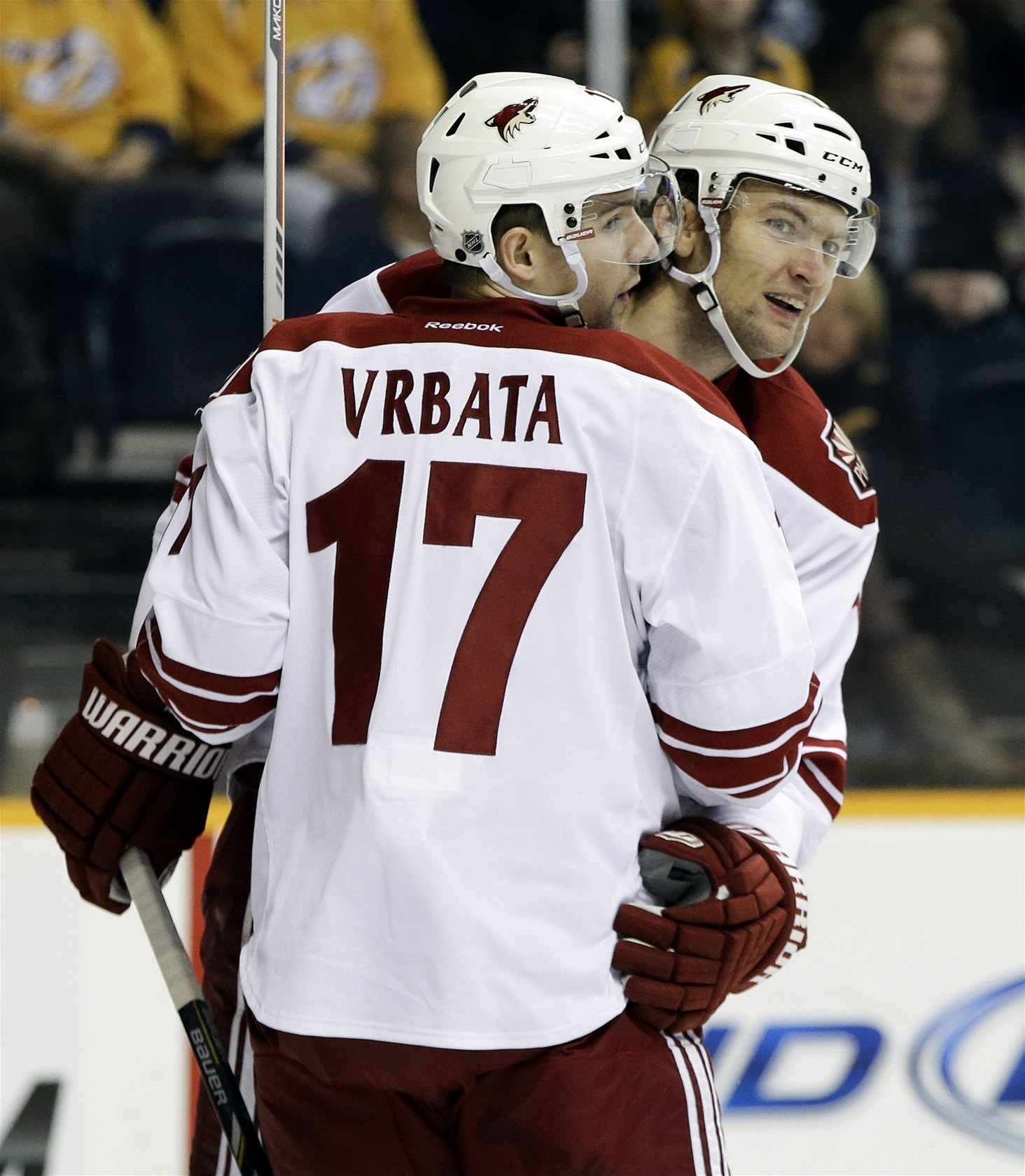 Radim Vrbata a Martin Hanzal v dresu Phoenixu