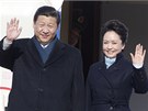 ínský prezident Si in-pching se svojí enou Pcheng Li-jüan na moskevském
