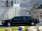 Prezidentská limuzína Baracka Obamy v Izraeli (20. bezna 2013)