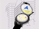 Google si patentoval hodinky s výklopným prhledným displejem.