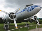 Letoun DC-3 "Dakota" v barvách SA na ruzyském letiti